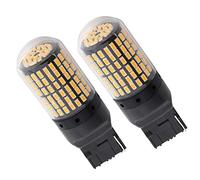 2X 7440 Canbus Super Luminoso Lampadina LED senza Errore T20 W21W 144 SMD Ambra per lampeggiante posteriore