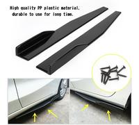 2x 86cm Car Gloss Black Side Skirts Rocker Splitters Diffuser Winglet Wings Y9