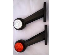 #2x 8LED Gomma 12V Luci di Posizione Laterali Rimorchio Camion Profilo Lampada