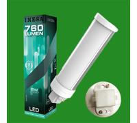 2x 8W=18W LED Compatibili Plt Ruotabile G24D 2 Pin Lampadina 6000K Luce Bianca