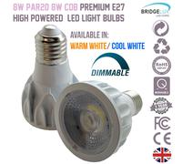 2X 8W PAR20 Dimmabile E27 LED Faretto Da Soffitto Luce Calda E Fredda