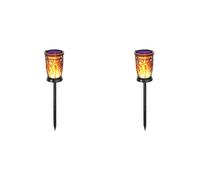 2X 96LED Solar Torch Dance Flicker Flame Light Garden Yard Lawn Decor Lampa8395