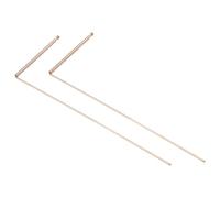 2X 99,9% rame rivelatore asta metal detector asta per acqua/tesori/strumenti di ricerca (testa singola - tallone piatto)