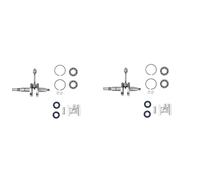 2x A85M Albero motore Cuscinetto a ginnastica guarnizione 'olio e ad anello a pistone da 37 mm compatibile con MS170 MS 170 017 Sostituzione del motore del motore a catene