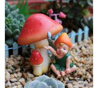 2x Accessori per il Giardino delle Fate Statua ' dei funghi Figurina in