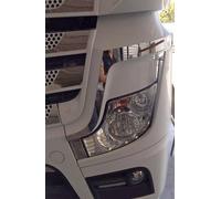 2x Acciaio Inox Faro Anteriore Cornice a Gomito per Mercedes Actros MP4 Specchio