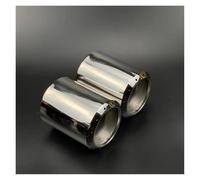 2x ACCIAIO INOX PER Mazda 3 Axela Per Mazda 6 Atenza CX-5 CX5 CX-4 CX-30 CX-8 CX-9 COPERTURA TUBO SCARICO POSTERIORE IN Terminale Scarico Auto(B type Silver 2pc)