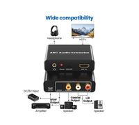2X Adattatore ARC Compatibile con , con Convertitore Audio Digitale Ottico TOSLINK SPDIF/Coassiale e Analogico da 3,5 mm, HD ARC In RCA