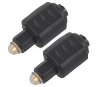 2X Adattatore Audio Ottico Da 3,5 Mm Jack Femmina A Spina Maschio Toslink Digitale Per Amplificatore