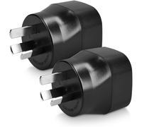 kwmobile Adattatore universale Australia Tipo I - 2x Adattatori da viaggio presa Tipo-I - Spina per Cina Nuova Zelanda Travel Plug Adapter - nero
