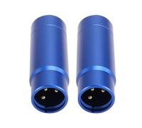 2X Adattatore di Alimentazione Phantom Sistema di Microfono Mixer Audio per Microfono A Condensatore 48V Adattatore per Microfono XLR 3,5 mm Blu