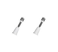 2X Adattatore di Prolunga Flessibile da E27 A E27, Portalampada LED, Attacco Estensibile, Convertitore, Base da Parete, Supporto A Vite