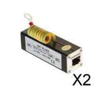 2X Adattatore di rete RJ45 Convertitore scaricatore di sovratensioni LAN