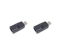 2X Adattatore Ethernet LAN USB A RJ45 Scheda di Rete USB2.0 da 100 Mbps per PC Laptop Desktop DVB Set Top Box Drive-Free Nero