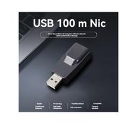 2X Adattatore Ethernet LAN USB A RJ45 Scheda di Rete USB2.0 da 100 Mbps per PC Laptop Desktop DVB Set Top Box Drive-Free Nero