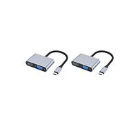 2X Adattatore Multiporta VGA da USB C Un 4K Adattatore USB-C HUB Tipo C Convertitori per Videoproiettori Adattatore per Porta per Pro