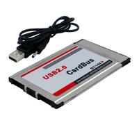 2X Adattatore per Scheda da PCMCIA Un USB 2.0 CardBus Dual 2 Porte 480M per6609