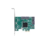 2X Adattatore per Scheda di Espansione PCIE PCI Express X1 A Controller SATA3.0 A 4 Porte Chip 88SE9215 PCI e PCI-e 3 Moltiplicatore