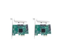 2X Adattatore per Scheda di Espansione PCIE PCI Express X1 A Controller SATA3.0 A 4 Porte Chip 88SE9215 PCI e PCI-e 3 Moltiplicatore