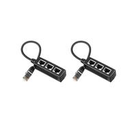 2X Adattatore Splitter Ethernet RJ45, Splitter Ethernet da 1 A 3, per L'Espansione Della Rete Domestica, Aziendale e Scolastica