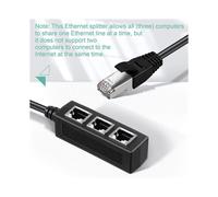 2X Adattatore Splitter Ethernet RJ45, Splitter Ethernet da 1 A 3, per L'Espansione Della Rete Domestica, Aziendale e Scolastica