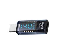 2X Adattatore USB C LED Display Wattaggio 140W 40Gbps 8K Estensione USB C PD3.1 Connettore Tipo C Misuratore di Potenza Tipo C Tester Blu