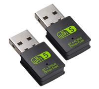 2X Adattatore WiFi USB, Ricevitore Esterno di Rete Wireless Dual Band 600 Mbps, Dongle WiFi per PC / Laptop / Desktop