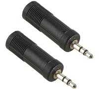 2X Adattatori Per Cuffie Audio 6,3Mm Presa Di Accoppiamento A 3,5Mm Spina