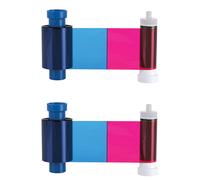 2X Adatto per Magicard Enduro, Enduro 2, Enduro MA300YMCKO Nastro A Colori, Accessori per Stampante