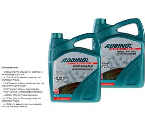 2x ADDINOL SUPER LIGHT 0540 Olio Motore 5W-40 per MB 229.5/226.5