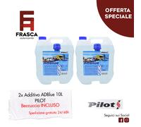 2X Additivo ADBLUE 10 Litri Veicoli EURO 6 Con Tecnologia SCR Con Beccuccio