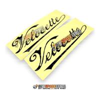 2X Adesivi Decalcomanie Serbatoio Benzina Nero Compatibile per Moto Velocette