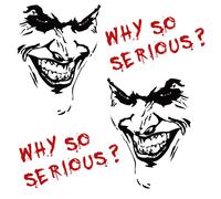 2x Adesivi Joker Nero Lucido + 2x Lettera Carminio Pellicola Accessori K059