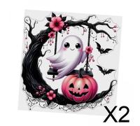 2x Adesivi Murali di Halloween, Decalcomanie, Regali per Feste, Arte Fai Da Te,