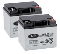 2X AGM 12V 50Ah Batteria Al Piombo - Ciclo Compatibile WP50-12NE MP50-12C