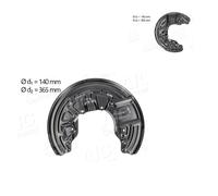 2X AIC Ankerblech Spritzblech Bremsscheibe Davanti Per Audi A4 8EC B7 8E2 B6