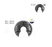 2X AIC Ankerblech Spritzblech Bremsscheibe Dietro Per Audi A4 8D2 B5 8C B4