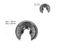 2X AIC Ankerblech Spritzblech Bremsscheibe Dietro Per Audi A4 8EC B7 8ED 8E5