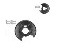 2X AIC ANKERBLECH SPRITZBLECH BREMSSCHEIBE Dietro Per BMW 3ER COMPACT E46 E36