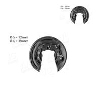 2X AIC Ankerblech Spritzblech Bremsscheibe Dietro Per VW Tiguan 5N 365 358