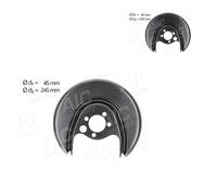 2X AIC ANKERBLECH SPRITZBLECH BREMSSCHEIBE HINTERA PER VW POLO 6N2 6N1 9K9A 6KV5