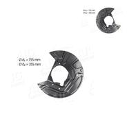 2X AIC Ankerblech Spritzblech Disco Freno Asse Anteriore Per BMW X3 E83