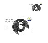 2X AIC Ankerblech Spritzblech Disco Freno Posteriore Per Fiat Ducato Kasten 250