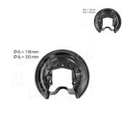 2X AIC Ankerblech Spritzblech Disco Freno Posteriore Per VW Golf V 1K1 SAB SAJ