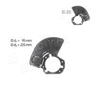 2x AIC Piastra di Ancoraggio Lamiera Paraspruzzi Disco Frontale per Opel H L48