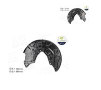 2x AIC Piastra di Ancoraggio Lamiera Paraspruzzi Disco Frontale per VW Passat