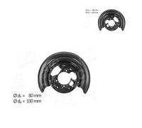 2x AIC Piastra di Ancoraggio Lamiera Paraspruzzi Disco Posteriore per VW Crafter