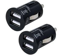 2x AIV Dual Auto Caricatore 2,1A USB 12V 24V Carica - Adattatore per Handy