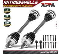 2x Albero Motore Anteriore Con ABS Anello Cambio per VW Transporter IV 70B 70C