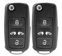 2x Alloggiamento Chiave Pieghevole Telecomando per VW Sharan T5 T6...